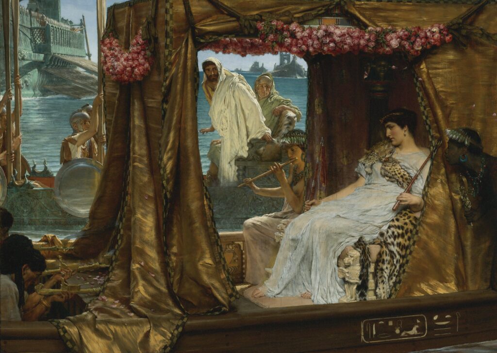 racism in art: Lawrence Alma-Tadema, The Meeting of Antony and Cleopatra, 1885, private collection.
