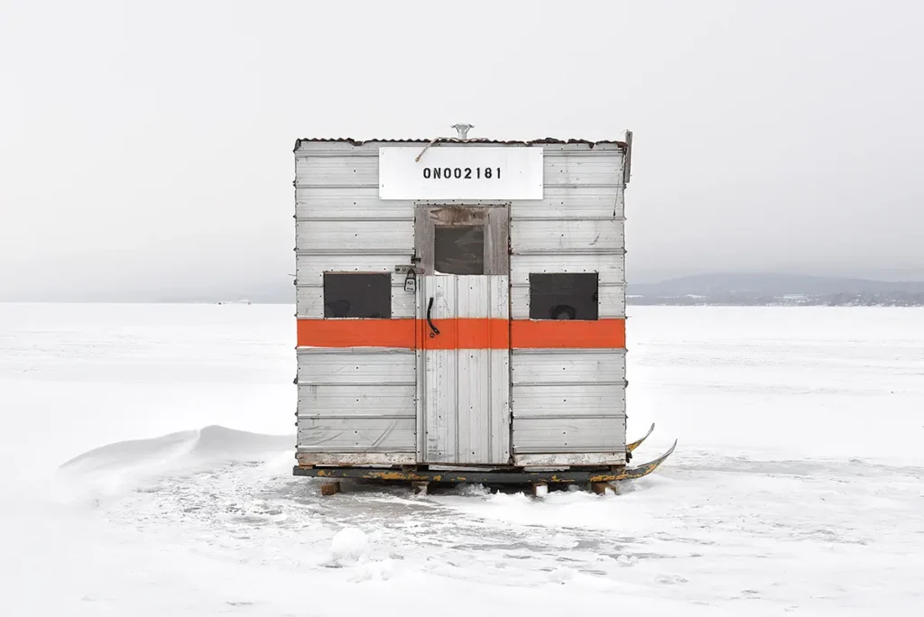 Accidentally Wes Anderson: Ice-Fishing Shacks. Lake Nipissing, Canada. C.1600. Photo Credit by Stephan Graveline. Accidentally Wes Anderson.
