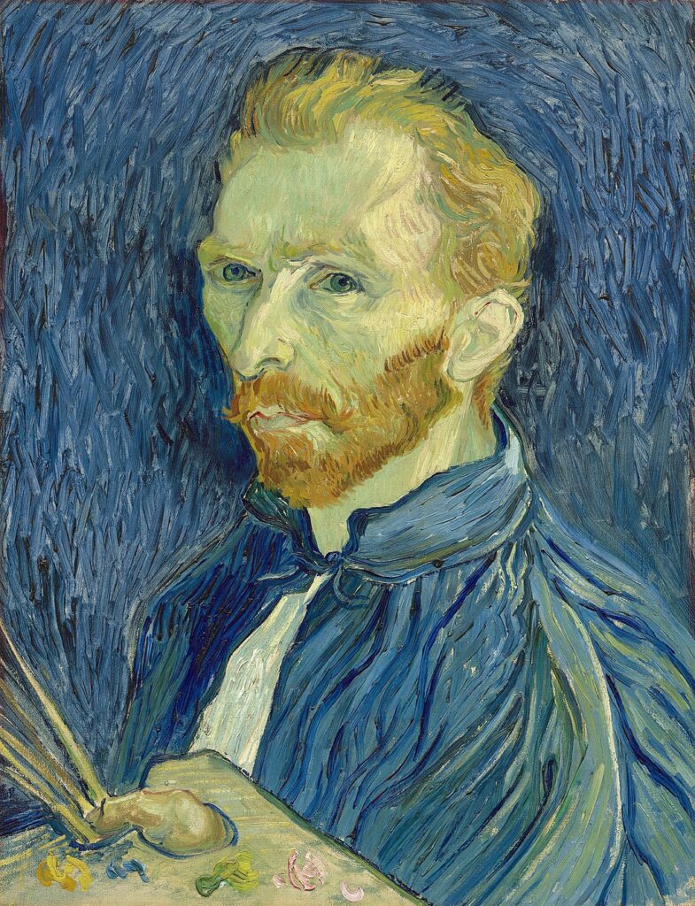 The Starry Night Van Gogh: Voncet van Gogh, Self-Portrait, 1889, National Gallery of Art, Washington, D.C., USA.
