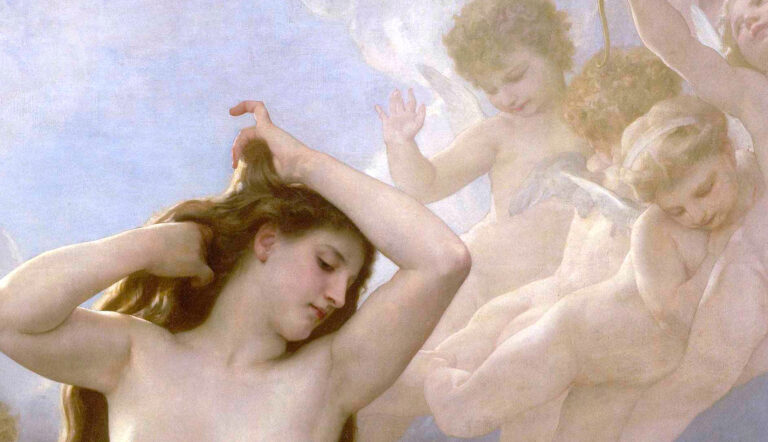 birth of venus Bouguereau: William Adolphe Bouguereau, Birth of Venus, 1879, Musée d’Orsay, Paris, France. Detail.
