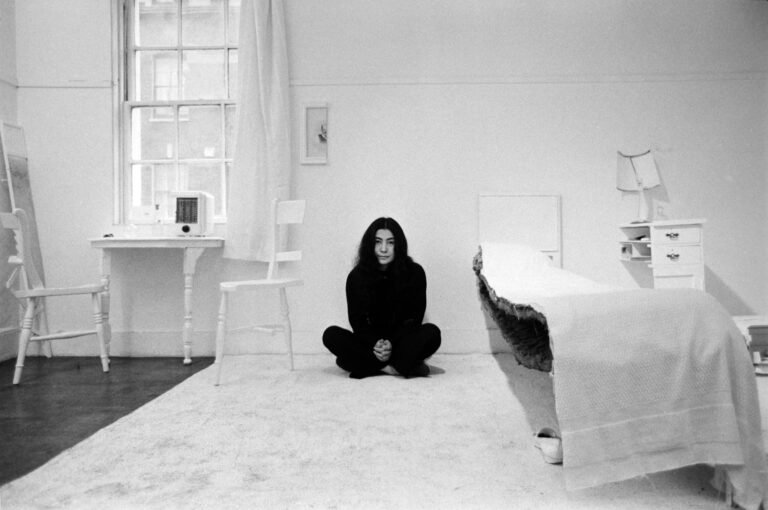 yoko ono exhibition: Yoko Ono with Half-A-Room, 1967 from HALF-A-WIND SHOW, 1967, Lisson Gallery, London, UK. Photograph © Clay Perry.
