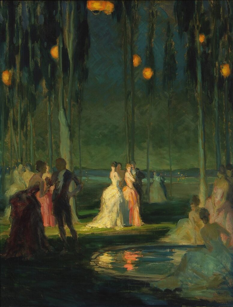 party in art: Party in Art: Aloys Bohnen, Summer Night, ca. 1925, Bowers Museum, Santa Ana, CA, United States.
