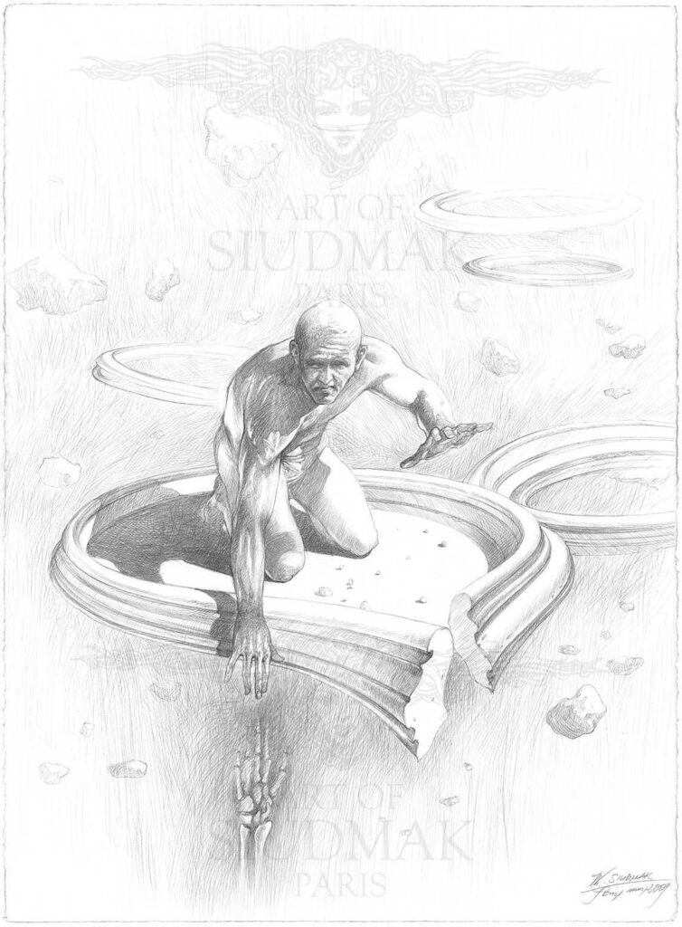 Wojtek Siudmak: Wojtek Sidumak, Dune Series: Banishment, 2009. Pencil drawing. Artist’s website.
