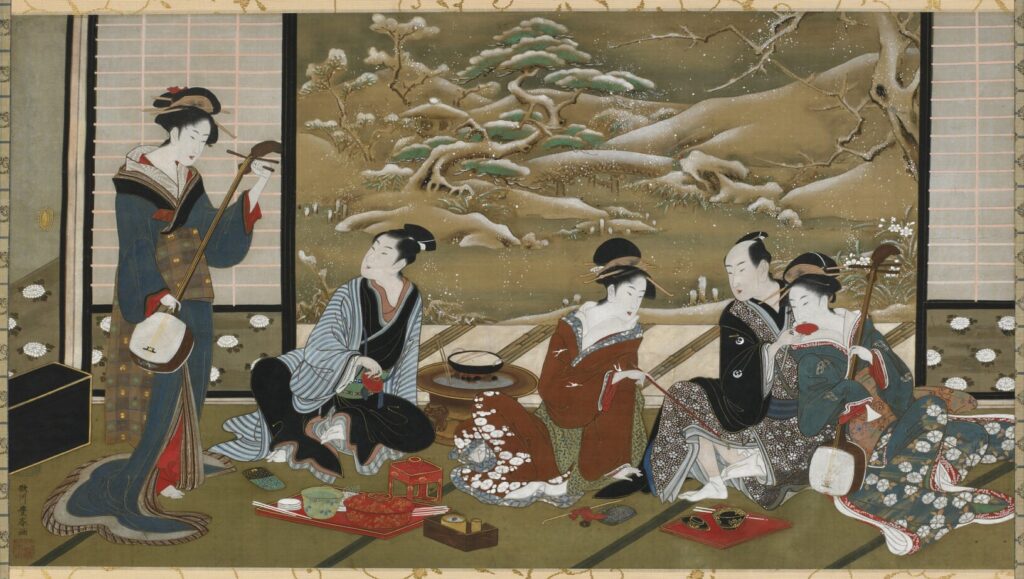 party in art: Party in Art: Utagawa Toyoharu, A Winter Party, ca. 1735 to 1814, National Museum of Art at the Smithsonian, Washington, DC, USA.
