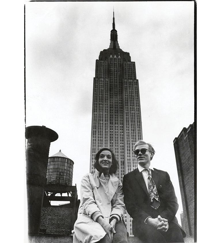 Marisol Escobar: David McCabe, Andy Warhol and Marisol with the Empire State Building, 1965, The Andy Warhol Museum, Pittsburgh. Carnegie Museums.

