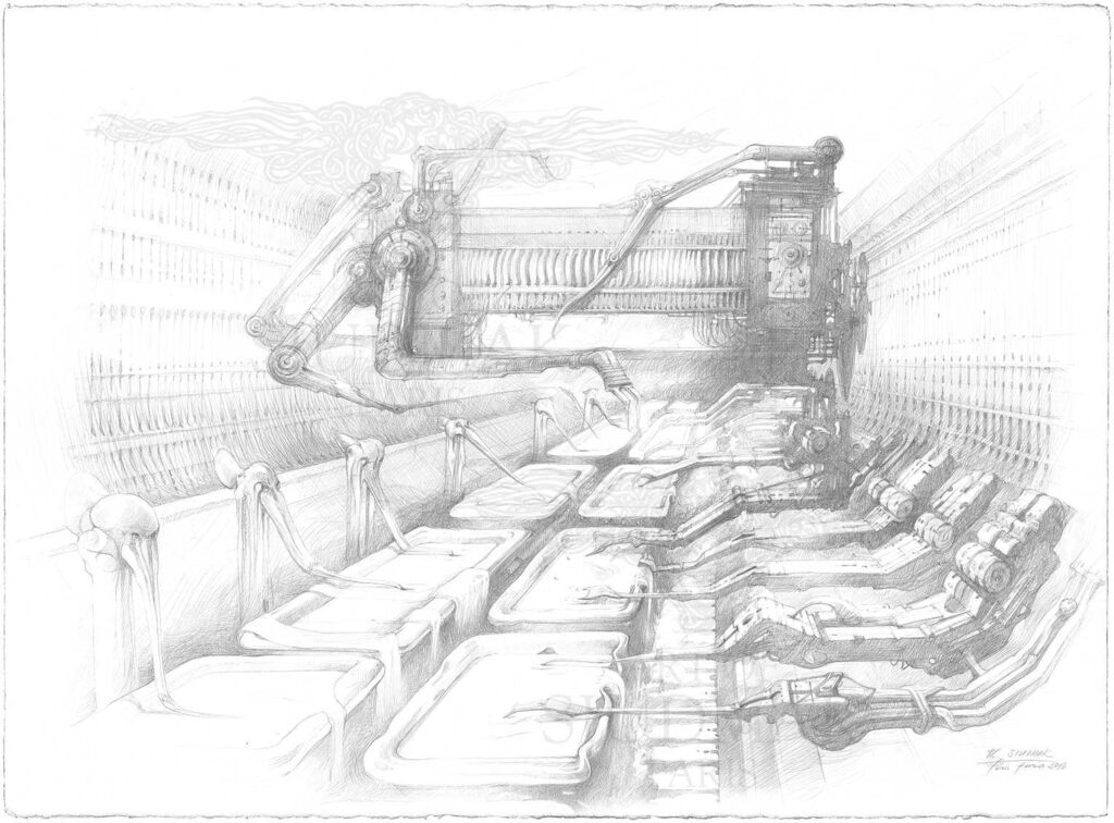 Wojtek Siudmak: Wojtek Siudmak, Dune Series: Farewell, 2010. Pencil drawing. Artist’s website.
