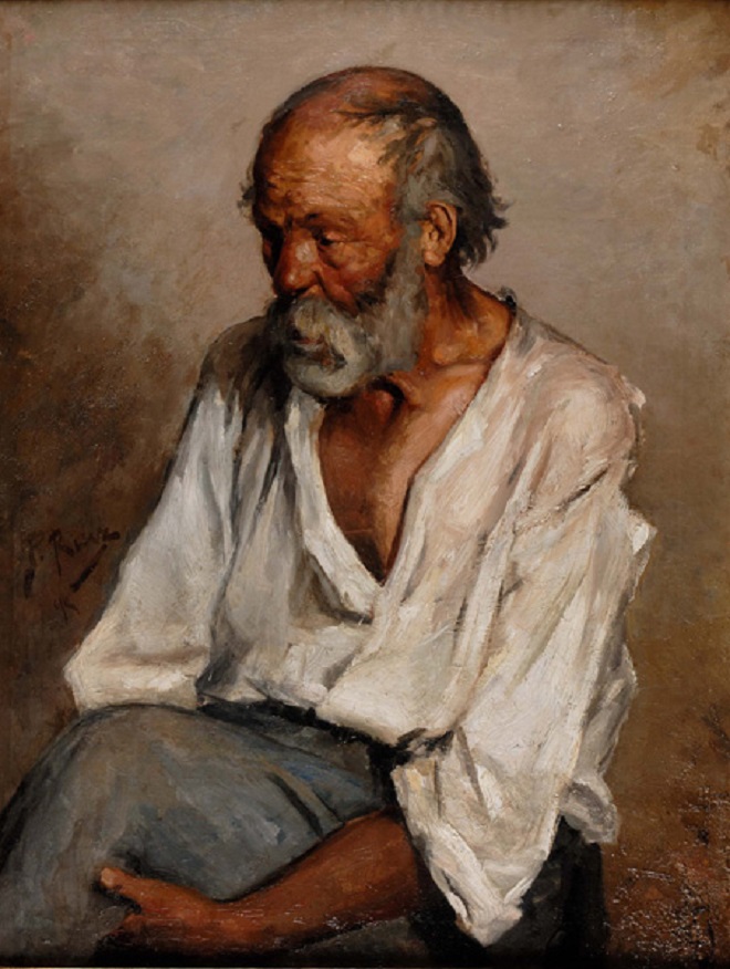 Montserrat Museum: Pablo Ruiz Picasso, The Old Fisherman, 1895, Museum of Montserrat, Barcelona, Spain.
