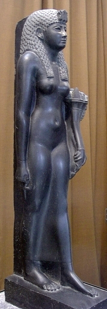 racism in art: Basalt statue presumably portraying Cleopatra, 1st century BC, Hermitage, Saint Petersburg. Russia. Photograph by George Shuklin via Wikimedia Commons (public domain).
