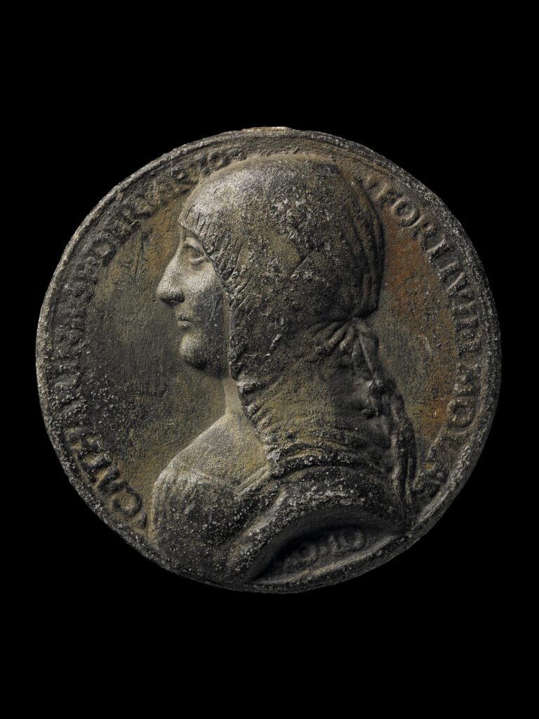 margaret of austria: Portrait of Caterina Sforza, 1488–90, British Museum, London, UK.
