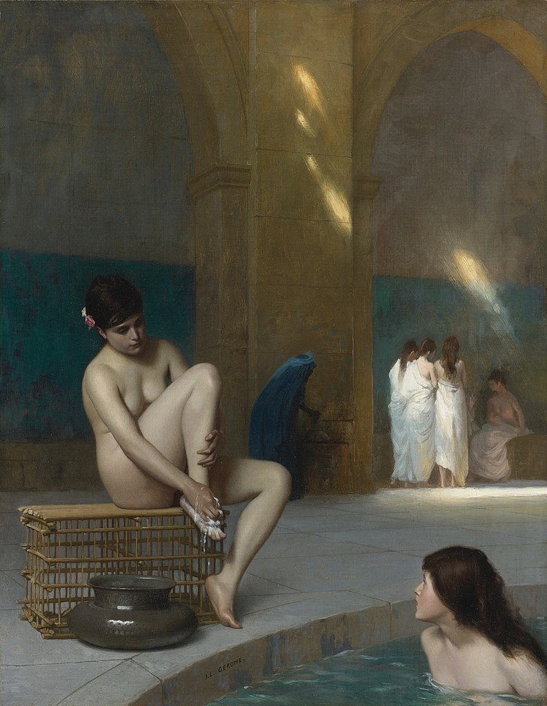 art of getting dressed: Jean-Léon Gérôme, Naked Woman (Femme nue), ca. 1889, private collection.
