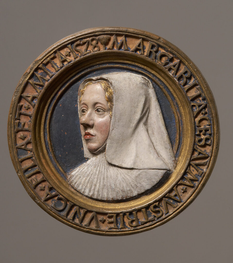 margaret of austria: Conrad Meit, Portrait of Margaret of Austria, 1528, Kunsthistorisches Museum, Vienna.
