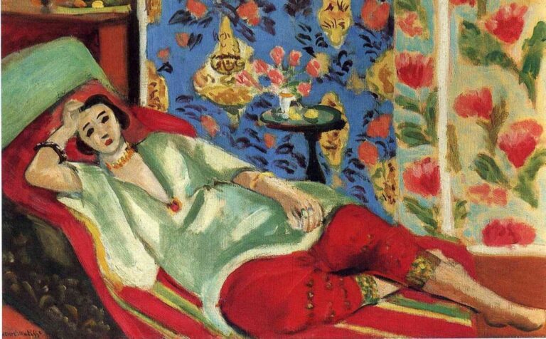 Henri Matisse: Henri Matisse, Odalisque in Red Trousers, 1924–1925, Musée de l’Orangerie, Paris, France. Detail.
