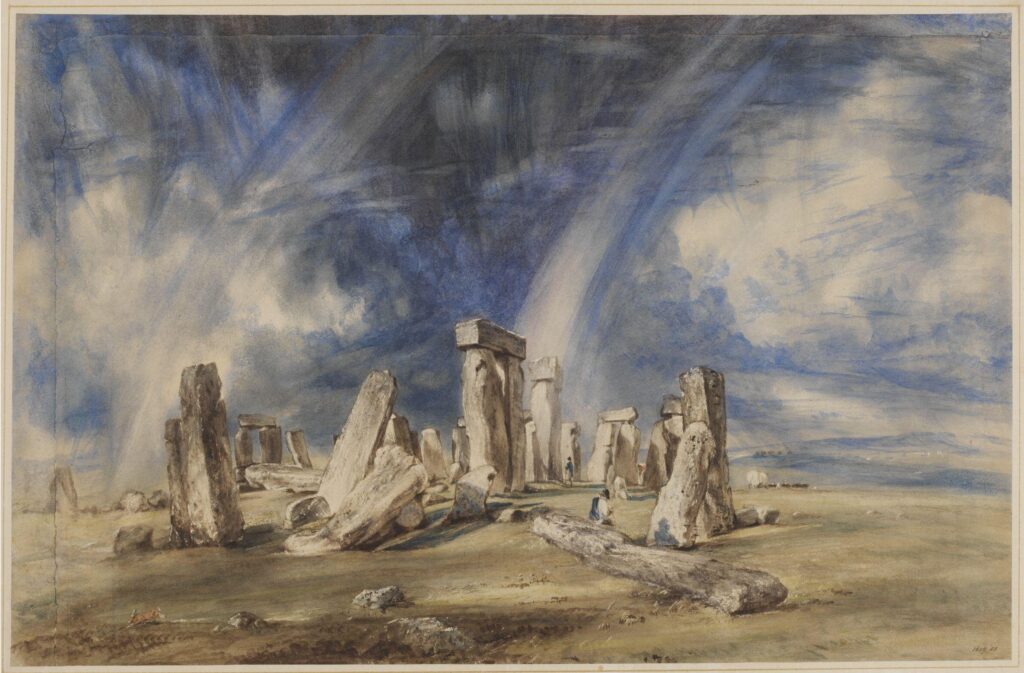 Famous Locations in Art: Famous locations in art: John Constable, Stonehenge, 1835, Victoria & Albert Museum, London, UK.
