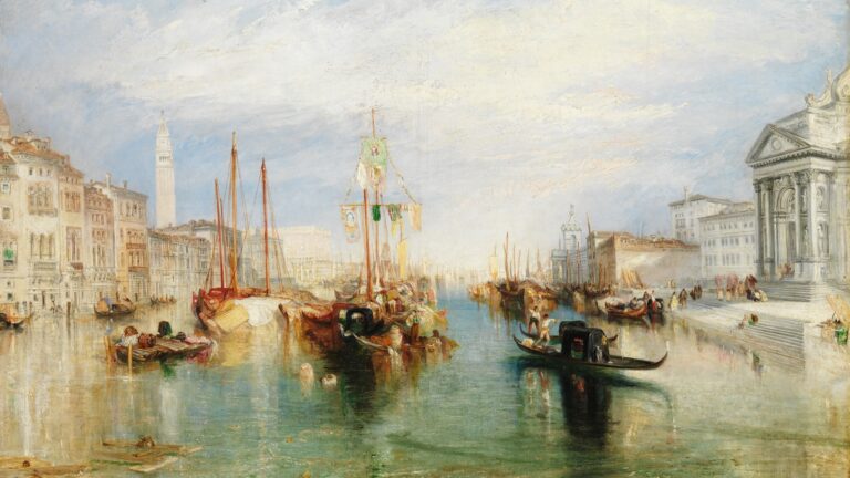 Venice in art: J.M.W. Turner, Venice From the Porch of Madonna della Salute, 1835, Metropolitan Museum of Art, New York, NY, USA. Detail.
