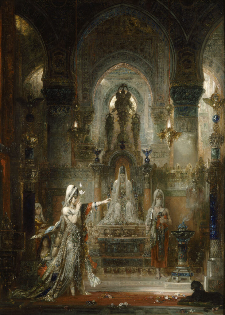 dance paintings: Gustave Moreau, Salome Dancing Before Herod, 1876, Hammer Museum, Los Angeles, CA, USA.
