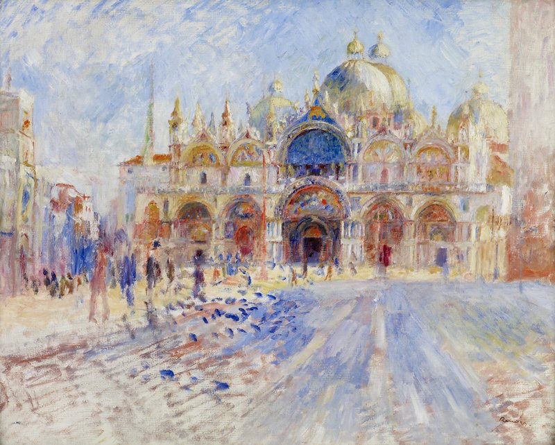 Famous Locations in Art: Famous locations in art: Pierre-Auguste Renoir, The Piazza San Marco in Venice, 1881, Minneapolis Institute of Art, Minneapolis, MN, USA.
