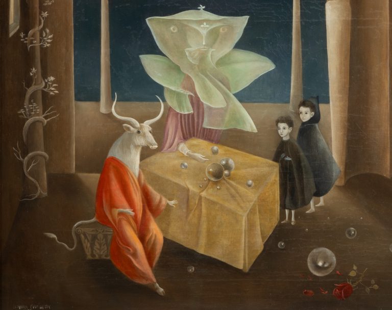 Remedios Varo: Leonora Carrington, And Then We Saw the Daughter of the Minotaur, 1953, Museum of Modern Art, New York City, NY, USA. Detail.
