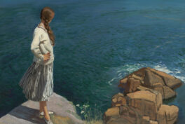 Laura Knight, Girl at Edge of Cliff, 1917.