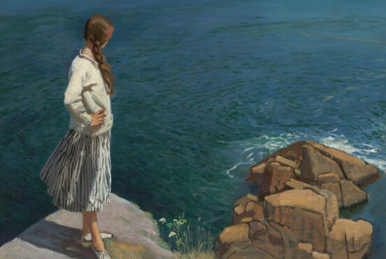 Laura Knight, Girl at Edge of Cliff, 1917.