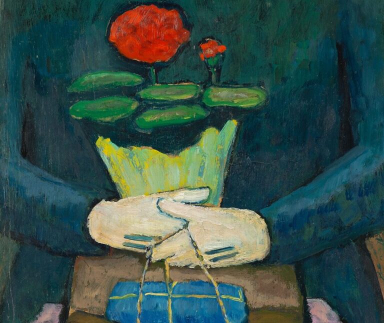 winter exhibitions: Gabriele Münter, Still Life on the Tram (After Shopping), c. 1909–1912, The Gabriele Münter and Johannes Eichner Foundation, Munich, Germany. Detail.
