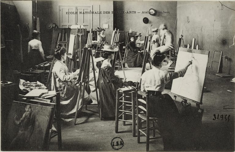 women in art academies: Atelier Humbert, 1903. © Beaux-Arts de Paris, Dist. RMN-Grand Palais / image Beaux-arts de Paris. Aware.
