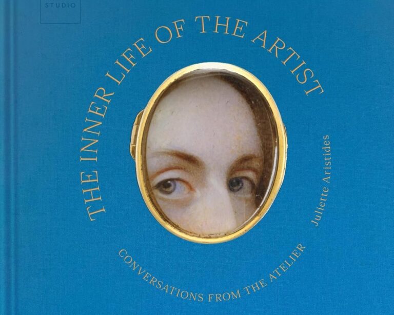 The Inner Life of the Artist: Cover of Juliette Aristides, The Inner Life of the Artist: Conversations from the Atelier, 2020, Monacelli/Phaidon. Publisher’s website. Detail.
