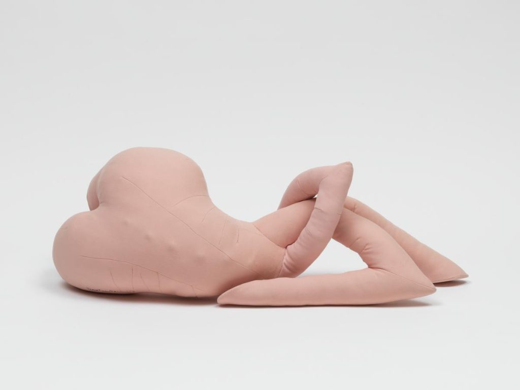 female body in art: Dorothea Tanning, Nue Couchée, 1969–1970, Tate, London, UK.
