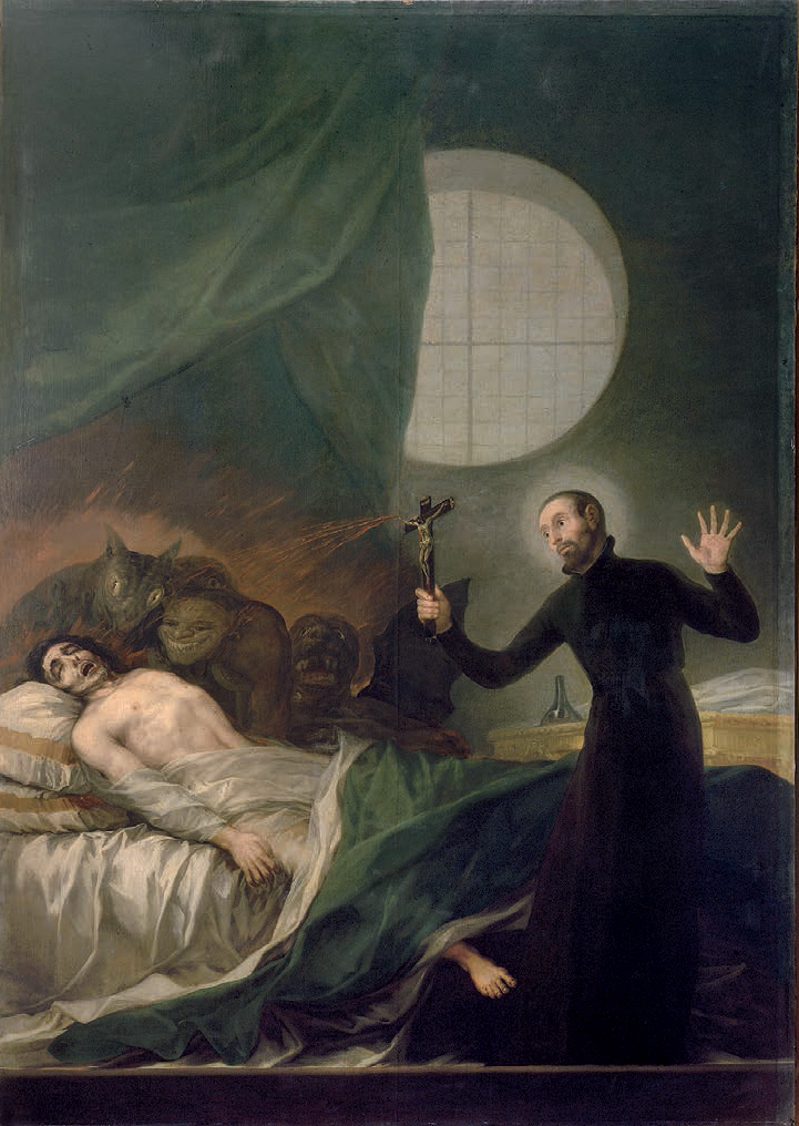Francisco Goya paintings: Francisco Goya, St. Francis Borja Helping a Dying Impenitent, 1788, Valencia Cathedral, Valencia, Spain.
