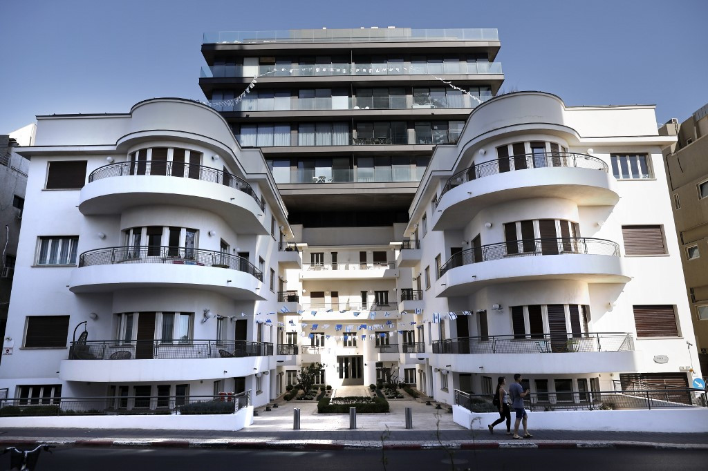 bauhaus buildings: Pinchas Bijonsky, Reisfeld House, 1935, Tel Aviv, Israel. AFP/Thomas Coex.
