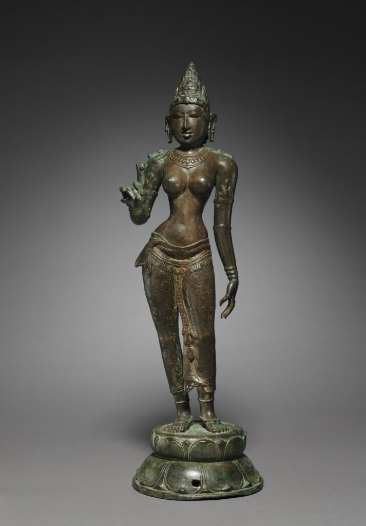 Chola bronzes: Goddess Holding a Lotus, ca. 950, Cleveland Museum of Art, Cleveland, OH, USA.
