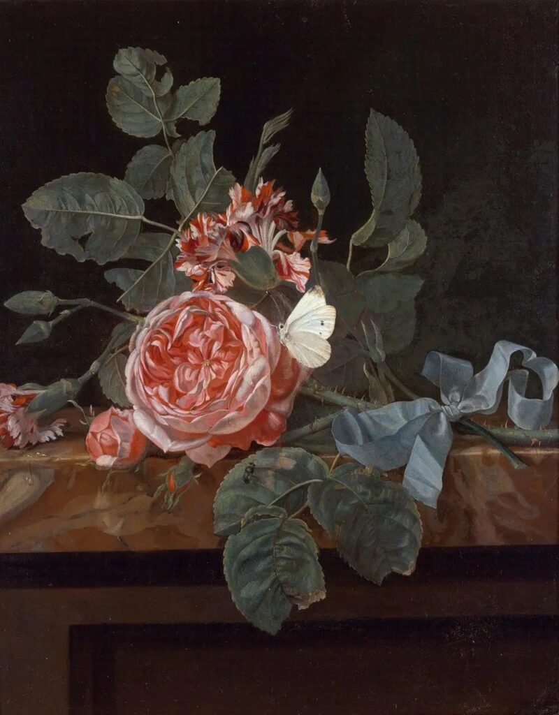 Maria van Oosterwijck: Maria van Oosterwijck, Roses and Butterfly, Crocker Art Museum, Sacramento, CA, USA.
