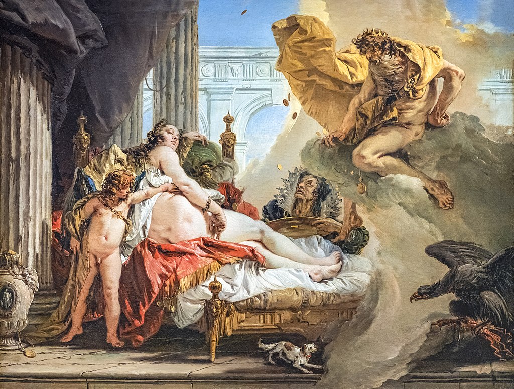 venetian painting: Giovanni Battista Tiepolo, Danaë and Jupiter, c. 1736, Stockholm University, Stockholm, Sweden.
