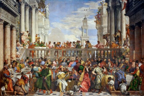 venetian painting of Veronese depicting wedding at cana, Louvre museum