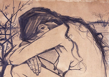 sex workers in art: Vincent Van Gogh, Sorrow, 1882, New Art Gallery Walsall, Walsall, UK.
