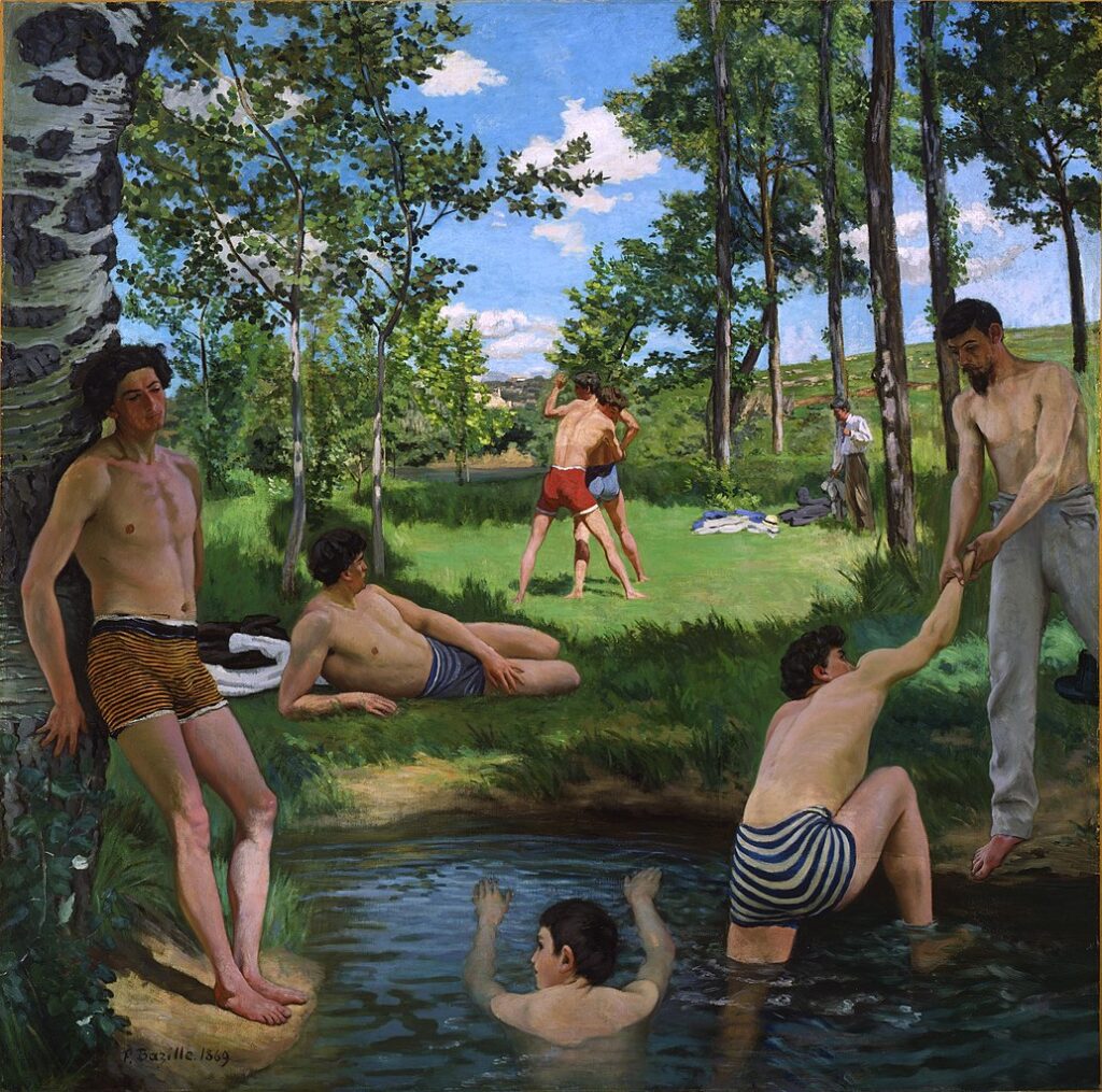 Impressionist summer: Frédéric Bazille, Summer Scene, 1869, Fogg Art Museum, Cambridge, MA, USA.
