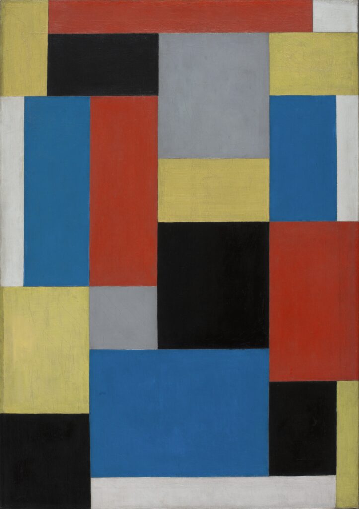 color theory: Theo van Doesburg, Composition XX, 1920, Thyssen-Bornemisza Museum, Madrid, Spain.
