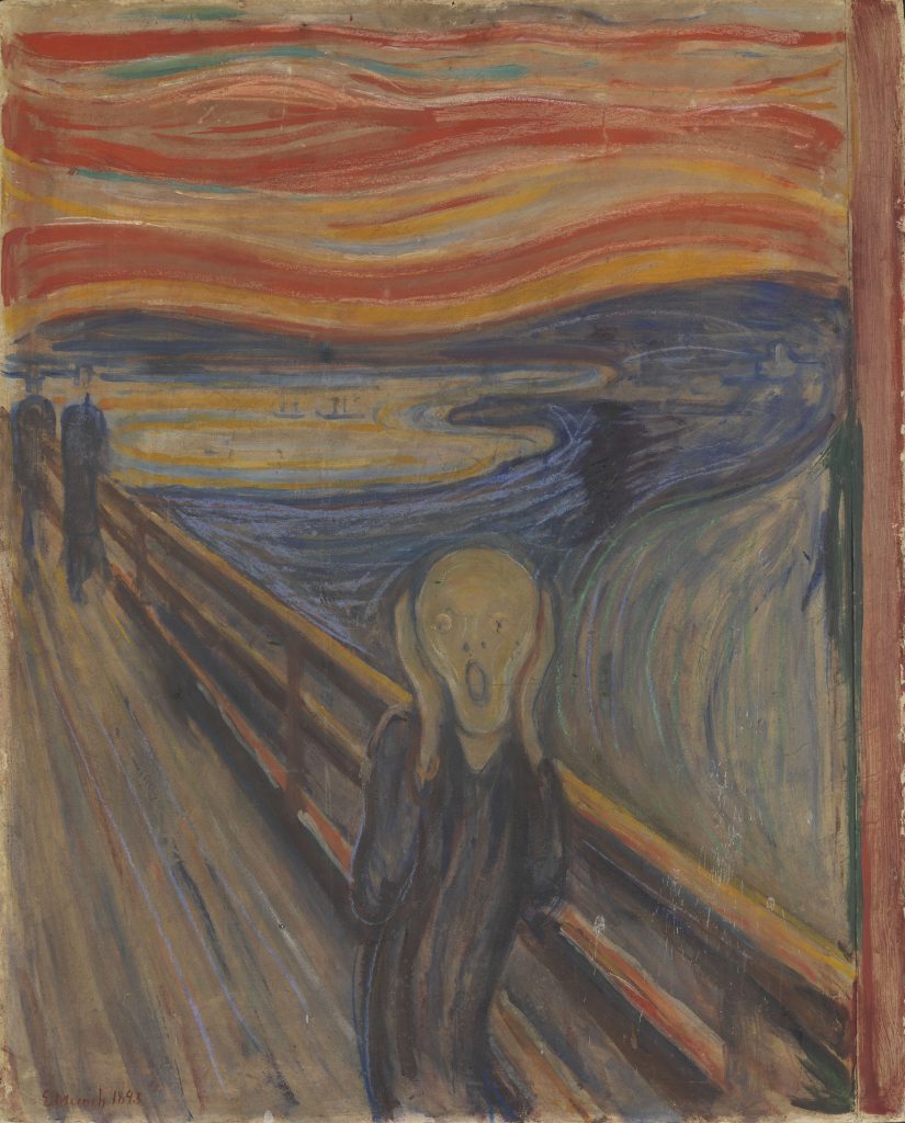 color theory: Edvard Munch, The Scream, 1893, National Museum of Norway, Oslo, Norway.
