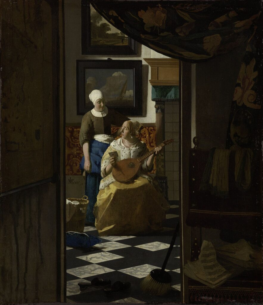 Vermeer's Love Letters: Johannes Vermeer, The Love Letter, ca. 1669–1670, Rijksmuseum, Amsterdam, Netherlands. Press material.
