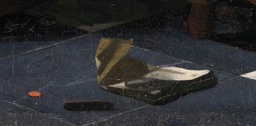 Vermeer's Love Letters: Johannes Vermeer, Lady Writing a Letter, with her Maid, ca. 1670–1672, National Gallery of Ireland, Dublin. Image © National Gallery of Ireland. Detail.
