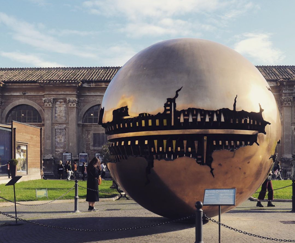 Arnaldo Pomodoro: Arnaldo Pomodoro, Sphere Within Sphere, 1990, Vatican Museums, Vatican City. Museum’s website.
