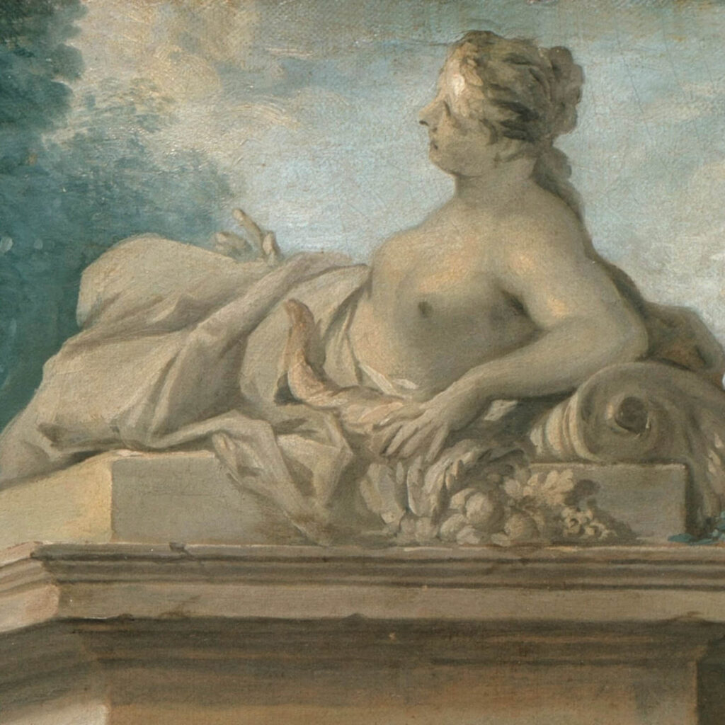 Declaration of Love: Jean-François de Troy, The Declaration of Love, 1731, Sanssouci, Potsdam, Germany. Detail.
