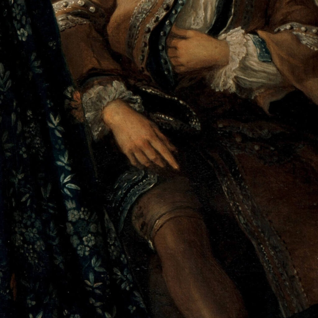 Declaration of Love: Jean-François de Troy, The Declaration of Love, 1731, Sanssouci, Potsdam, Germany. Detail.
