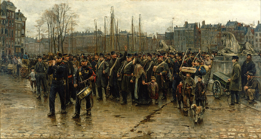 Isaac Israëls: Isaac Israëls, Transport of Colonial Soldiers, 1885, Rijksmuseum, Amsterdam, Netherlands.
