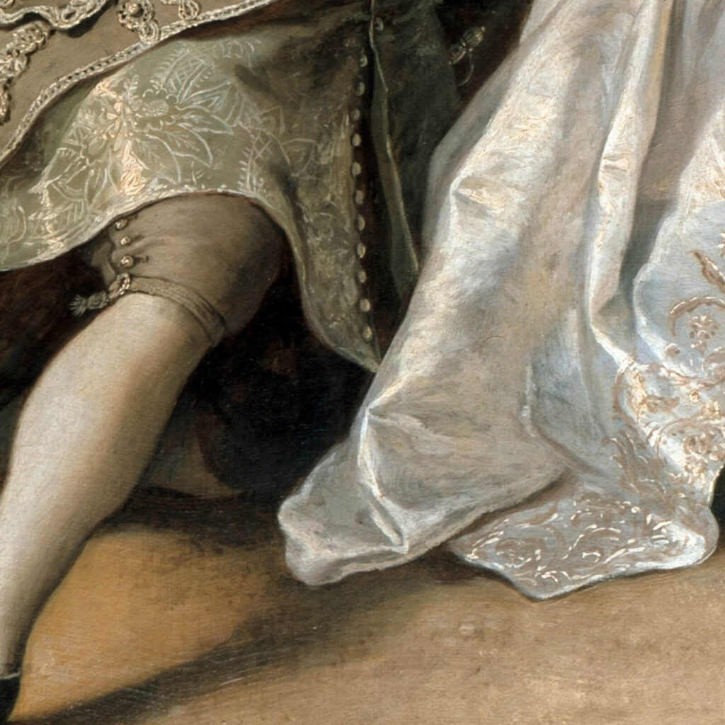 Declaration of Love: Jean-François de Troy, The Declaration of Love, 1731, Sanssouci, Potsdam, Germany. Detail.
