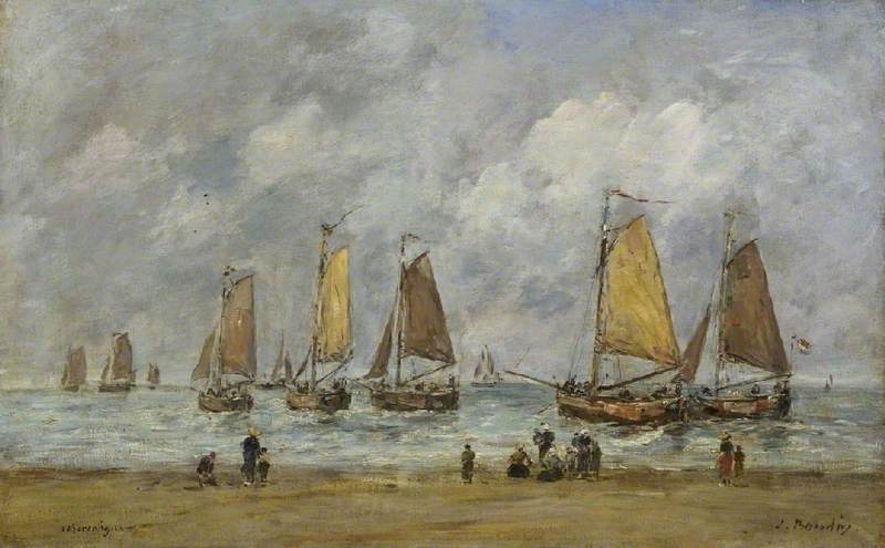 Isaac Israëls: Eugène Boudin, Boats at Scheveningen, Fitzwilliam Museum, Cambridge, UK.

