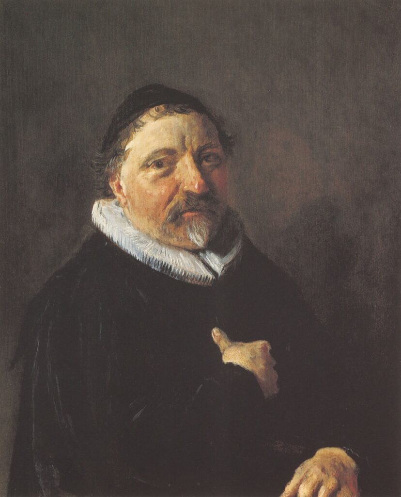 Schloss collection: Frans Hals, Portrait of Adrianus Tegularius, 1654, private collection. Wikimedia Commons (public domain).
