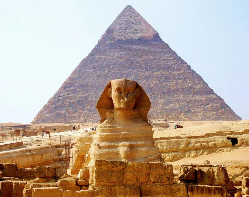sphinx in art: The Great Sphinx of Giza, c. 2575–c. 2465 BCE. © Ron Gatepain/Brittanica.
