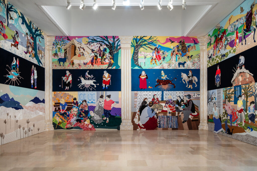 Polish Pavilion: Małgorzata Mirga-Tas, Re-enchanting the World, exhibition view, Polish Pavilion at the Biennale Arte 2022. Photograph by Daniel Rumiancew.
