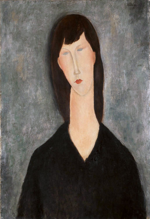 Amedeo Modigliani paintings: Amedeo Modigliani, Buste de Femme, before 1919, Museo Nacional de Bellas Artes, Buenos Aires, Argentina. Wikimedia Commons (public domain).
