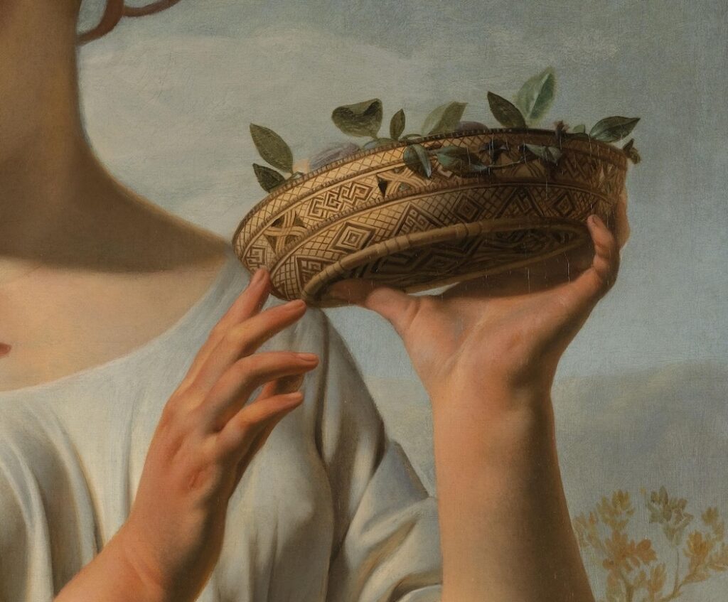 Everdingen Woman in a Large Hat: Caesar van Everdingen, Woman in a Large Hat, c. 1645–1650, Rijksmuseum, Amsterdam, Netherlands. Detail.
